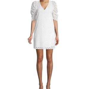 Lea & Viola Puff Sleeve Eyelet Dress size small